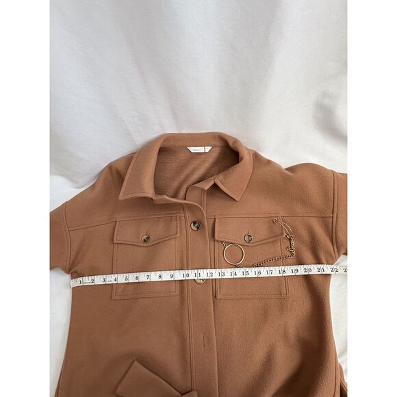 Phardi European Coat Camel Brown Belted Size EU 40 US sz M/L Classy Old Money - Picture 10 of 10